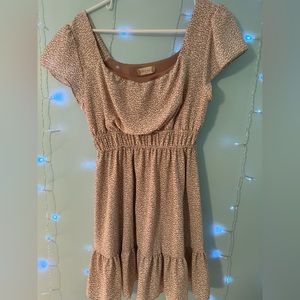 Tan animal print dress